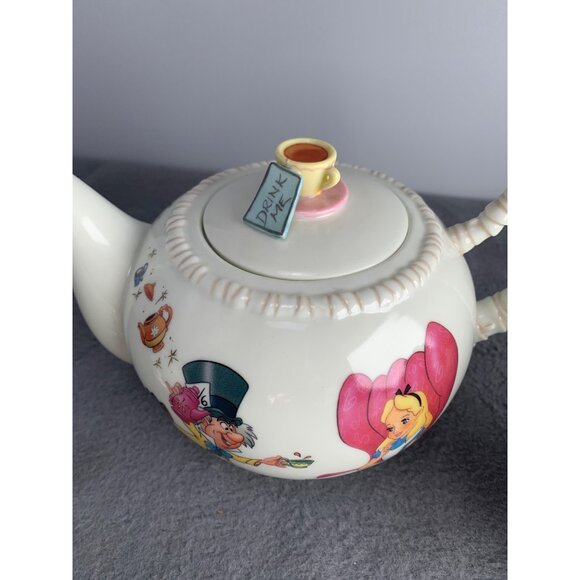 Disney Alice In Wonderland Porcelain Tea Set Teapot Sugar Bowl & Creamer Danby M - Picture 6 of 16